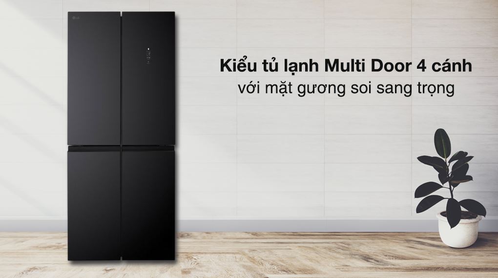 Tủ lạnh LG Multi Door 400 lít F40BG mặt gương đen công nghệ Smart Inverter