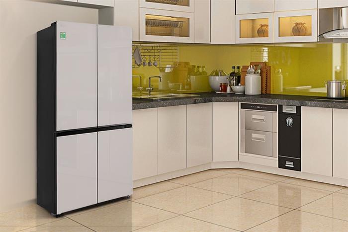 Tủ lạnh LG French Door 510L F51EG màu be, hiện đại thiết kế 4 cửa mở độc lập Tủ lạnh LG French Door 510L F51EG màu be, hiện đại thiết kế 4 cửa mở độc lập