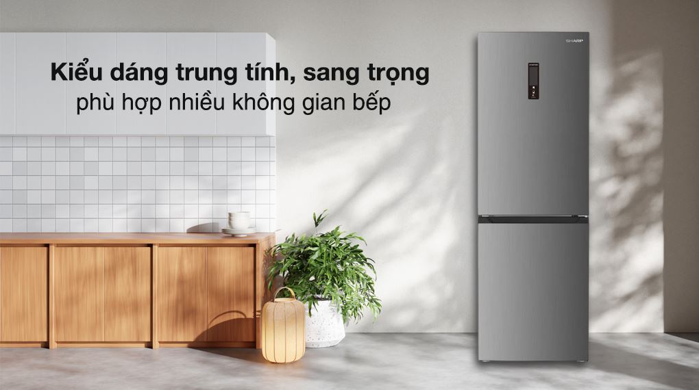 Tủ lạnh Sharp Inverter 323 lít SJ-BF330V-SL ngăn đá dưới tiện lợi công thái học bảo vệ cột sống người dùng Tủ lạnh Sharp Inverter 323 lít SJ-BF330V-SL ngăn đá dưới tiện lợi công thái học bảo vệ cột sống người dùng