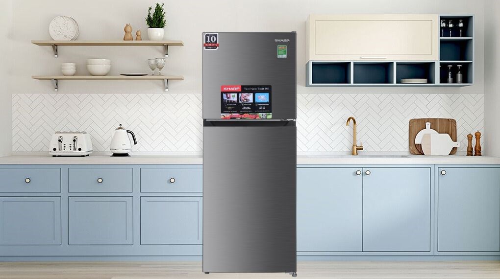 Tủ lạnh Sharp Inverter 181 lít SJ-X198V-SL ngăn đá trên thiết kế truyền thống độ bền cao tiết kiệm điện năng Tủ lạnh Sharp Inverter 181 lít SJ-X198V-SL ngăn đá trên thiết kế truyền thống độ bền cao tiết kiệm điện năng