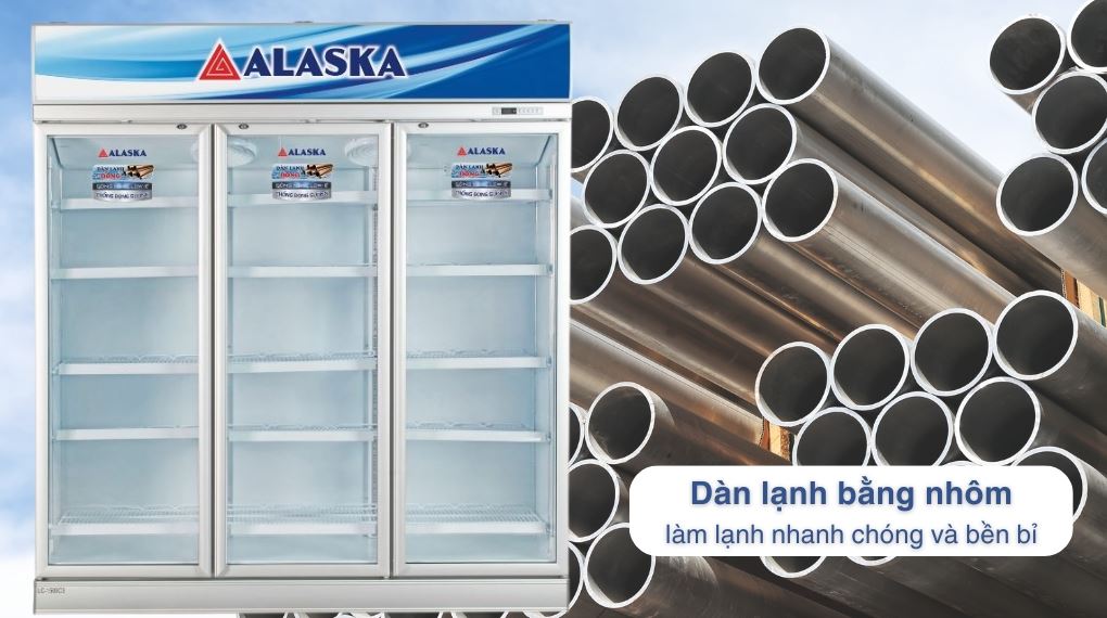 Tủ mát Alaska 1500 lít LC-1500C3 thiết kế 3 cánh dàn lạnh nhôm làm lạnh nhanh Tủ mát Alaska 1500 lít LC-1500C3 thiết kế 3 cánh dàn lạnh nhôm làm lạnh nhanh