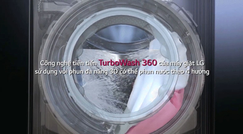 Công nghệ TurboWash là tính năng độc quyền trên các dòng máy giặt LG cao cấp Công nghệ TurboWash là tính năng độc quyền trên các dòng máy giặt LG cao cấp