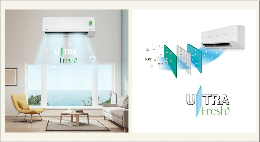 Công nghệ Ultra Fresh giúp khử sạch mùi hôi, mùi thuốc lá và mùi thức ăn trong không khí