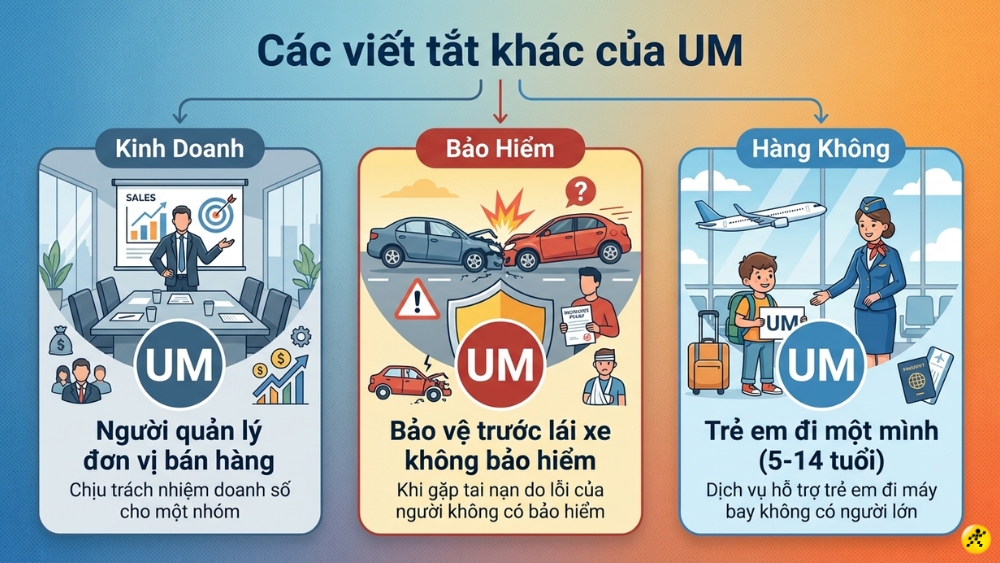 C&aacute;c &yacute; nghĩa viết tắt chuy&ecirc;n ng&agrave;nh kh&aacute;c của Um
