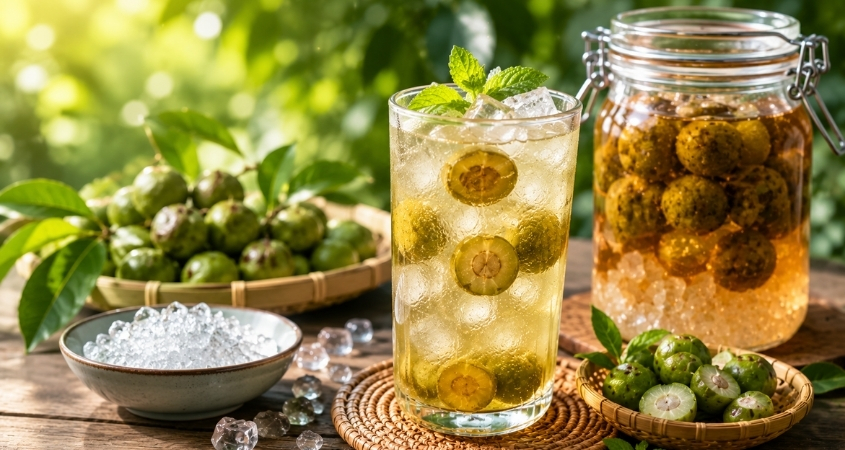 Sấu ngâm đường để lâu vẫn có thể uống được nếu như không bị đổi mùi, đổi màu