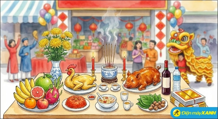 Mâm cúng khai trương cửa hàng mới cần chuẩn bị đầy đủ lễ vật cơ bản theo phong tục Việt Nam Mâm cúng khai trương cửa hàng mới cần chuẩn bị đầy đủ lễ vật cơ bản theo phong tục Việt Nam