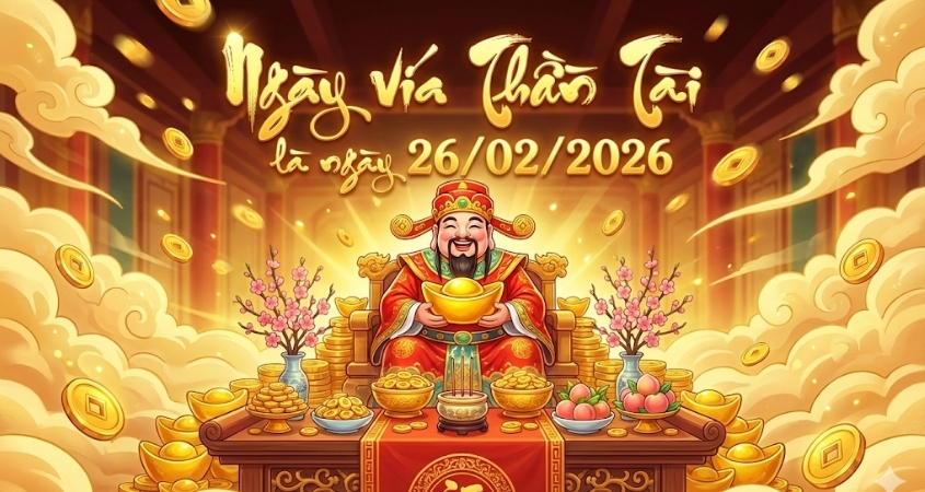 Ngày vía Thần Tài là thứ Năm, ngày 26/02/2026