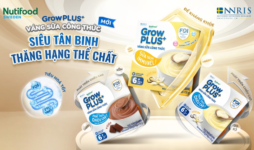 Váng sữa Nutifood cung cấp năng lượng giúp trẻ phát triển thể chất tốt hơn