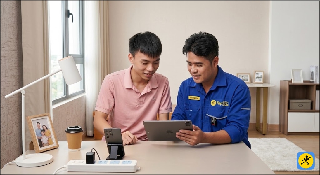 Thợ sẽ tư vấn thêm cách sử dụng máy bền bỉ, sau đó viết phiếu nghiệm thu và xác nhận thời gian bảo hành dịch vụ Thợ sẽ tư vấn thêm cách sử dụng máy bền bỉ, sau đó viết phiếu nghiệm thu và xác nhận thời gian bảo hành dịch vụ