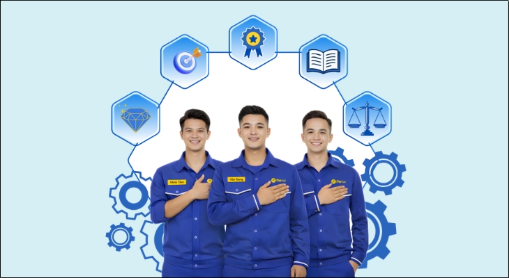 Sự lịch sự, trung thực và thái độ làm việc nghiêm túc là những tiêu chuẩn bắt buộc của kỹ thuật viên Điện máy XANH Sự lịch sự, trung thực và thái độ làm việc nghiêm túc là những tiêu chuẩn bắt buộc của kỹ thuật viên Điện máy XANH