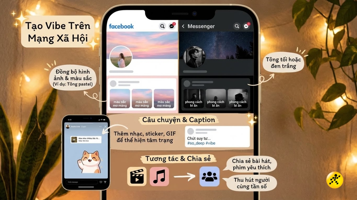 C&aacute;ch "tạo vibe chất" tr&ecirc;n Facebook, TikTok