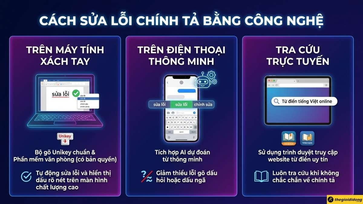 C&aacute;ch khắc phục lỗi ch&iacute;nh tả bằng thiết bị c&ocirc;ng nghệ