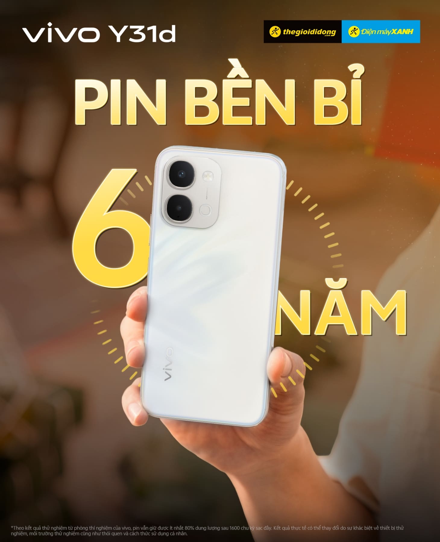 vivo Y31d sở hữu viên pin với tuổi thọ bền bỉ