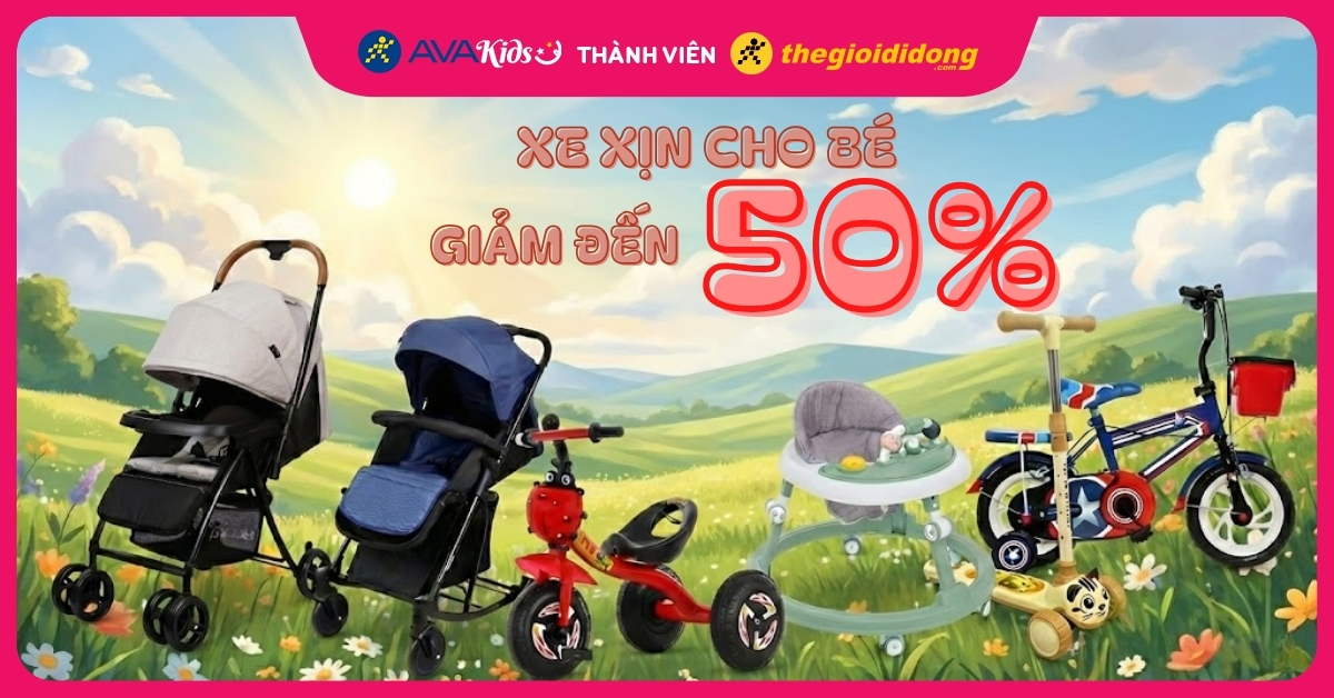 Xe xịn cho bé giảm đến 50%