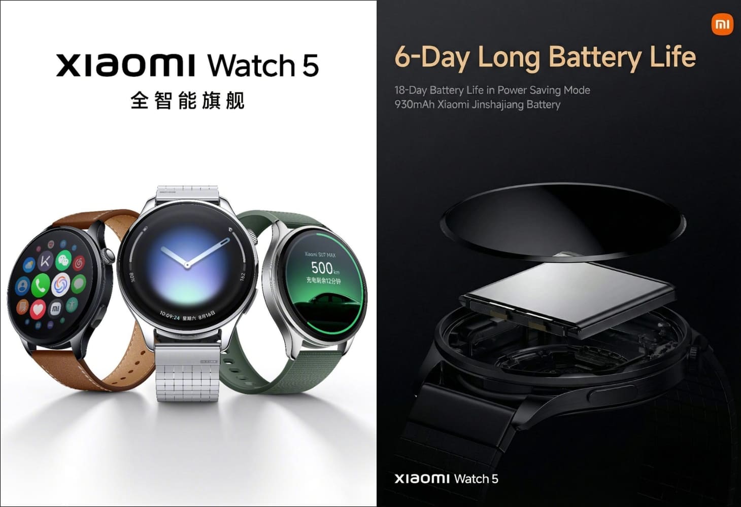 Xiaomi Watch 5 có thời hạn pin lên đến 18 ngày