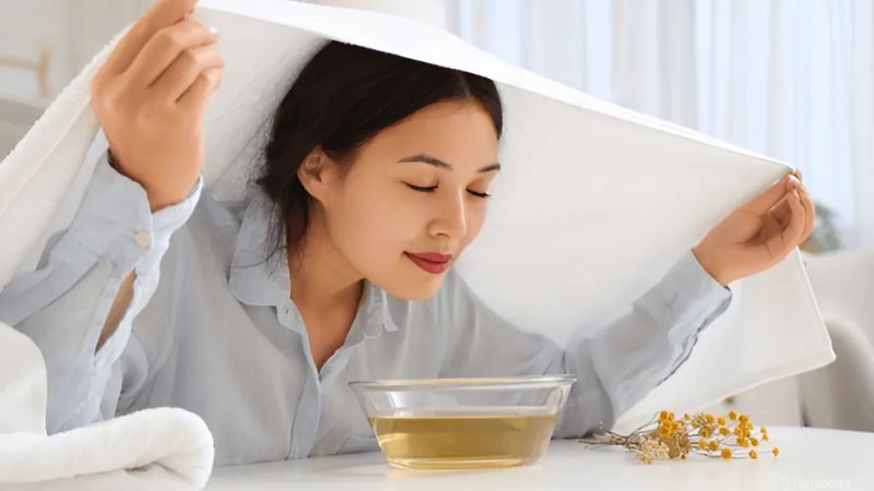 Hơi nước nóng làm giãn mạch và tăng lưu thông máu, mang nhiều oxy và dưỡng chất cho da