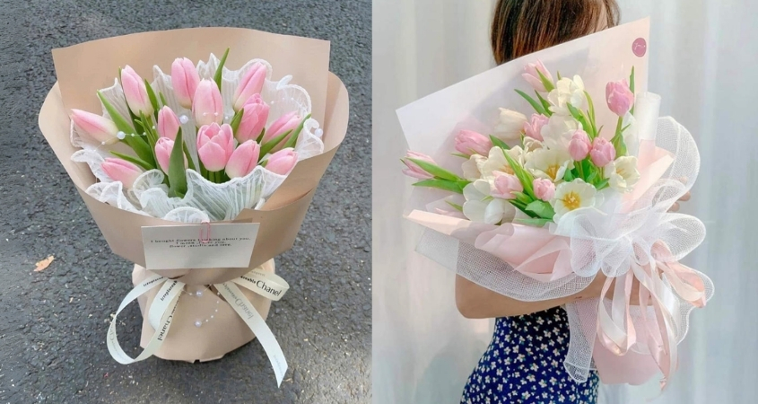 Mẫu bó hoa tulip đẹp