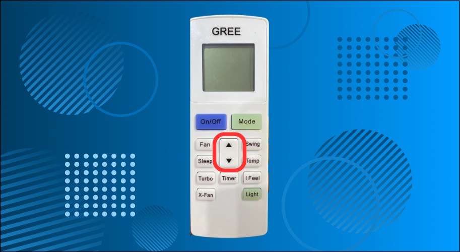 Nhấn đồng thời hai nút ^ và v trên remote