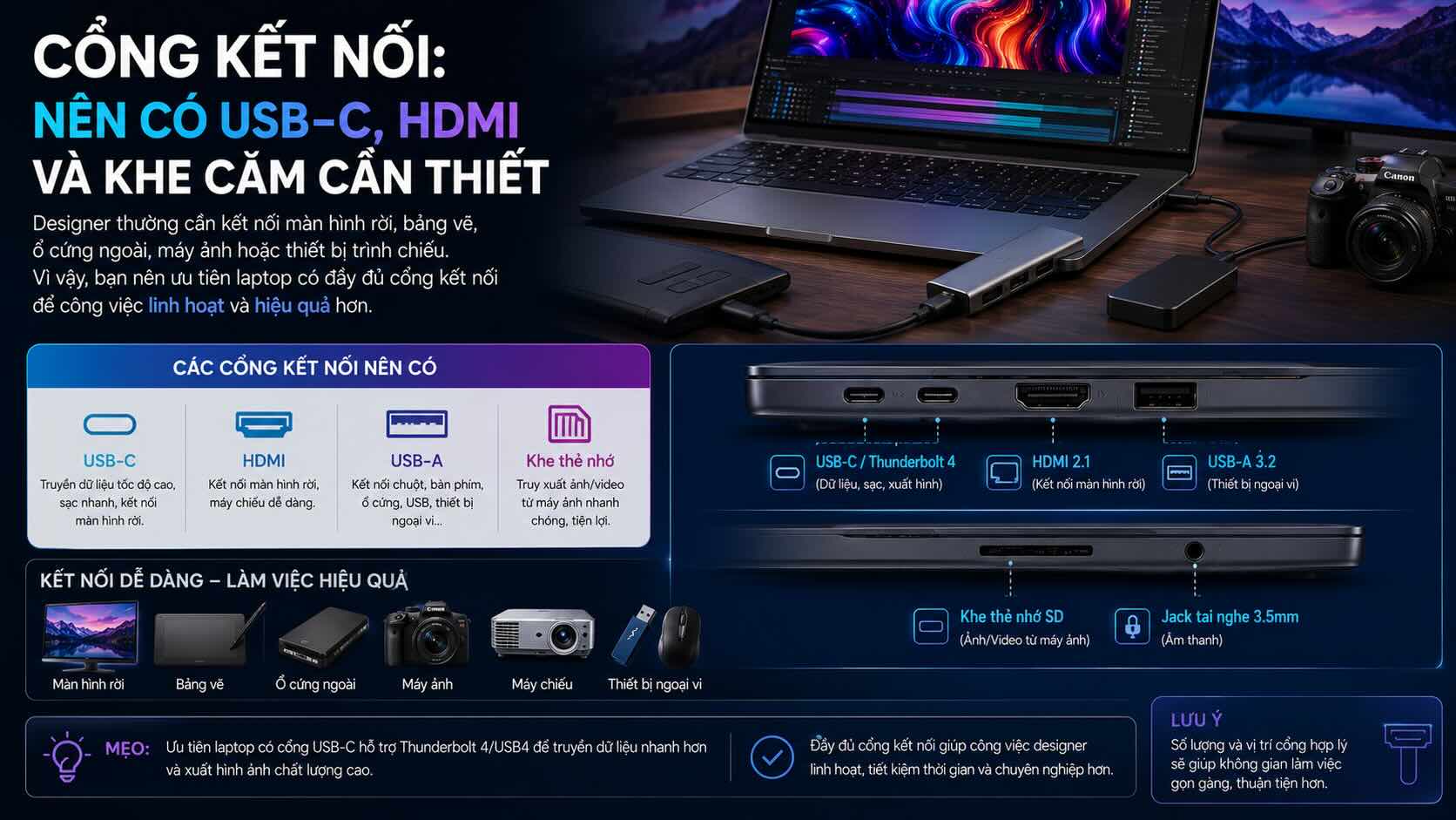 C&aacute;c cổng kết nối c&oacute; USB-C