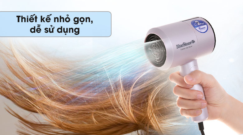 Máy sấy tóc 1100W BlueStone HDB-1827 có luồng khí mạnh với công suất 1800W giúp bạn sấy tóc nhanh khô