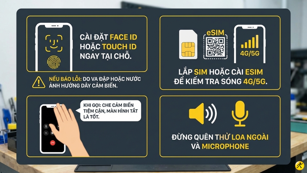 Kiểm tra c&aacute;c cảm biến bảo mật v&agrave; kết nối