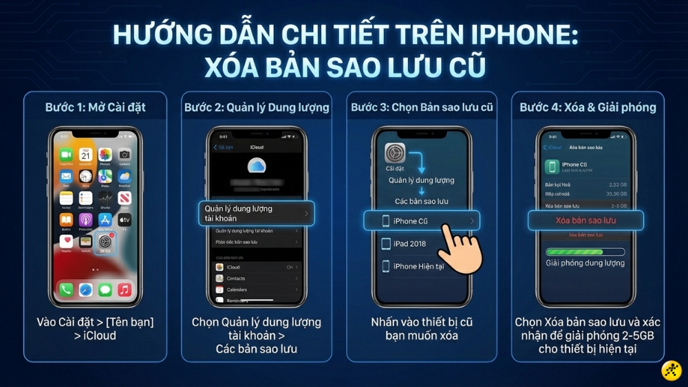 X&oacute;a c&aacute;c bản sao lưu cũ kh&ocirc;ng c&ograve;n sử dụng