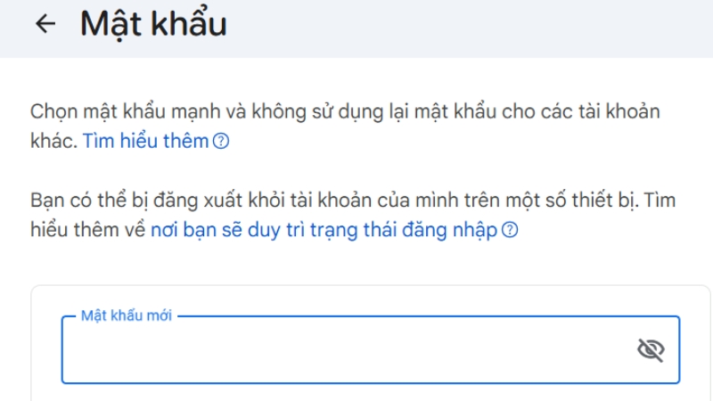 C&agrave;i mật khẩu mới