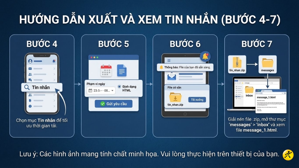 Kh&ocirc;i phục tin nhắn Messenger đ&atilde; x&oacute;a bằng c&aacute;ch tải dữ liệu