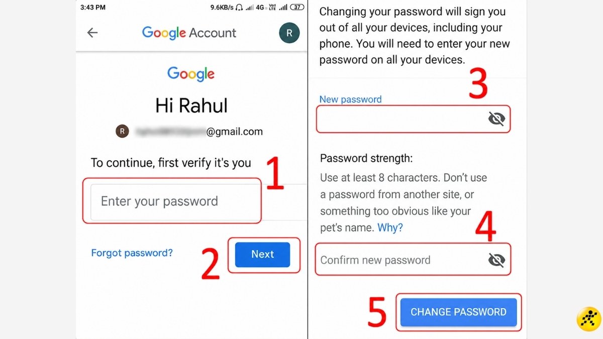 Nhấn chọn CHANGE PASSWORD Nhấn chọn CHANGE PASSWORD