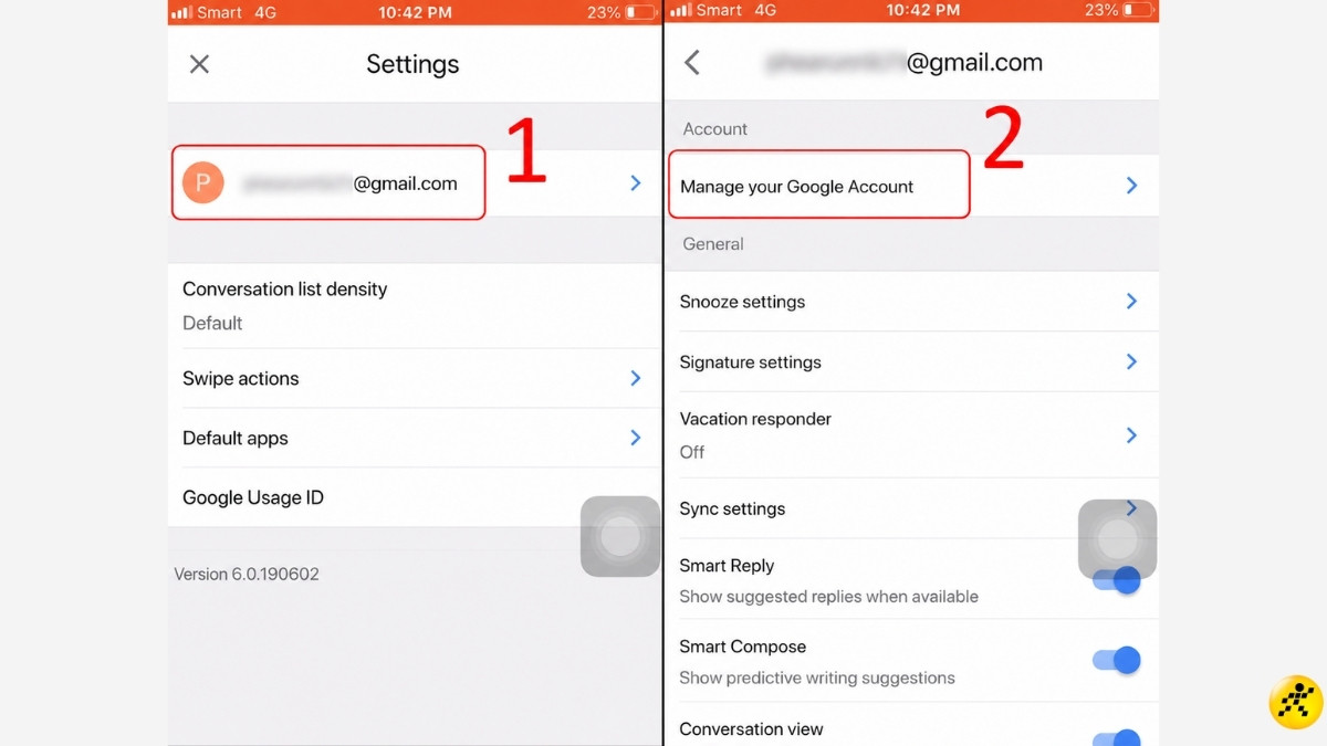 Chọn Manage your Google Account Chọn Manage your Google Account