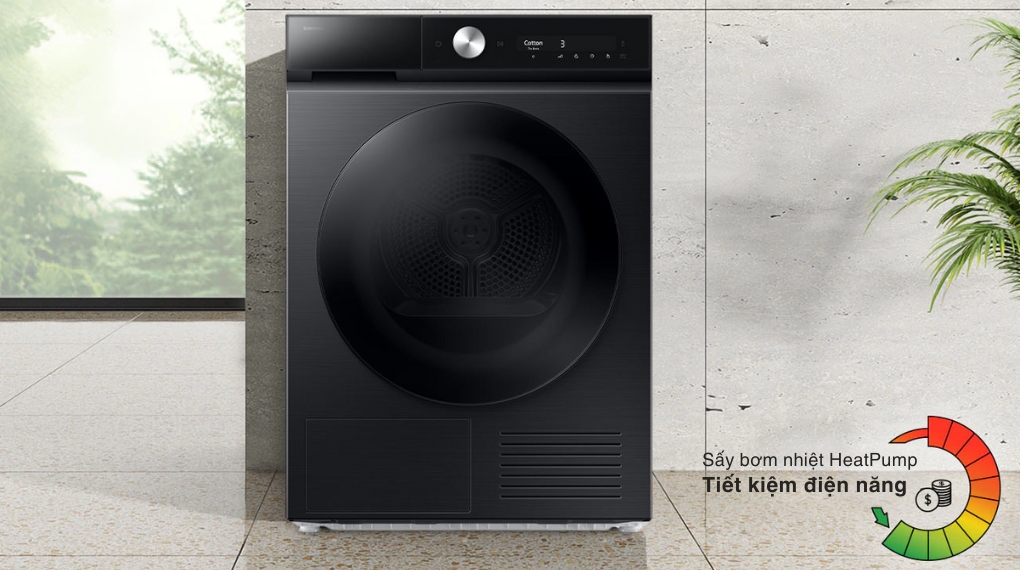 Máy sấy bơm nhiệt Samsung 10 Kg DV10BB9440GBSV sấy nhanh chóng và bảo vệ quần áo nhờ công nghệ AI Dry - sấy cảm biến thông minh bảo vệ màu sắc, chất liệu vải