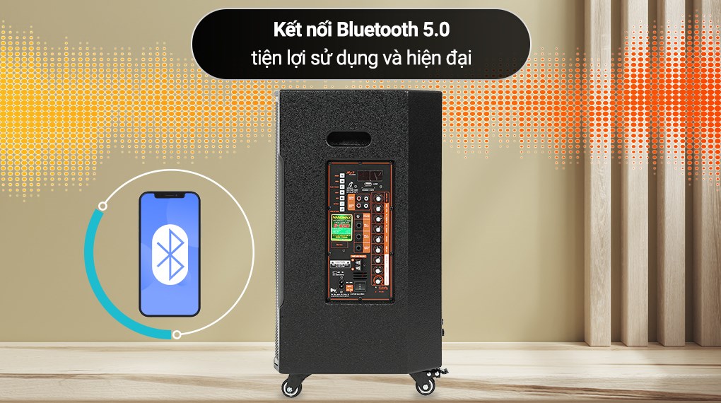 Loa kéo karaoke Nanomax S-820 400W sở hữu kết nối Bluetooth tương thích với nhiều thiết bị