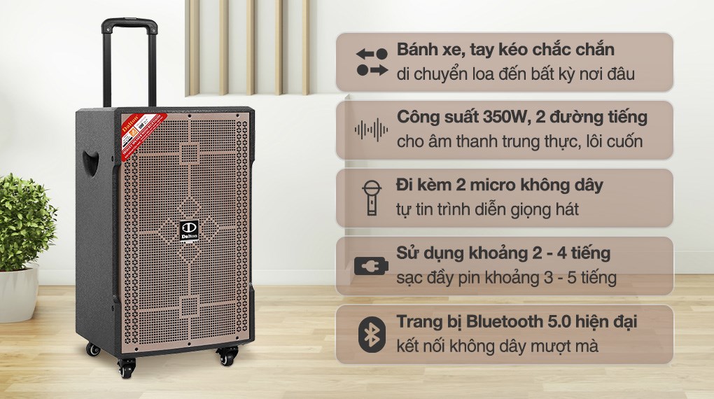 Loa kéo karaoke Dalton TS-12G350N 350W Loa kéo karaoke Dalton TS-12G350N 350W