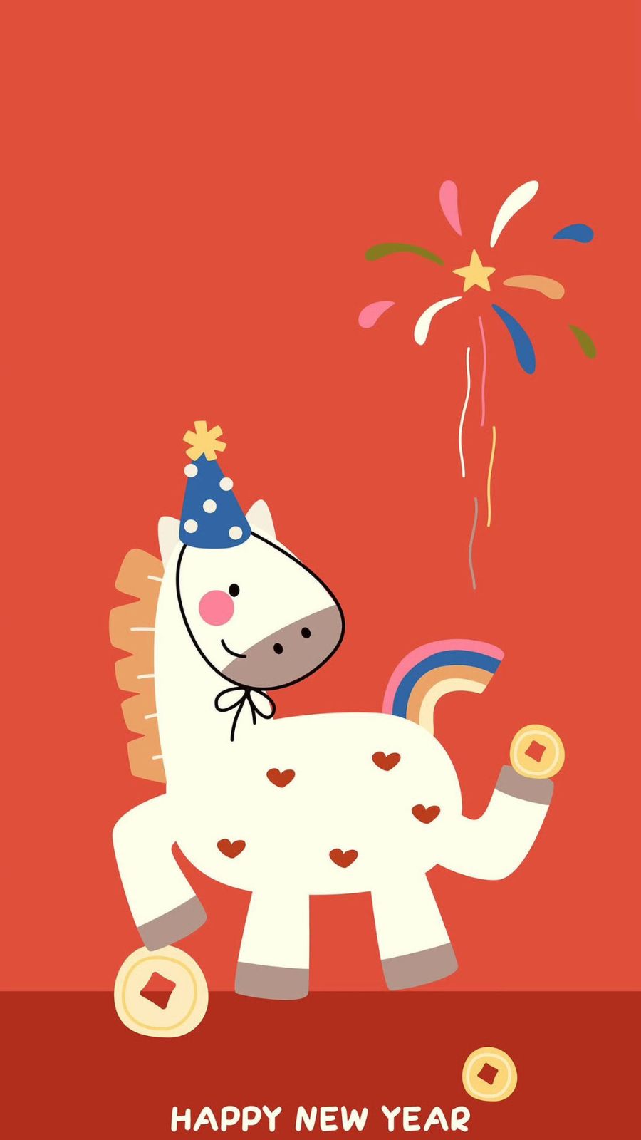 H&igrave;nh nền ch&uacute; ngựa tr&ecirc;n nền đỏ