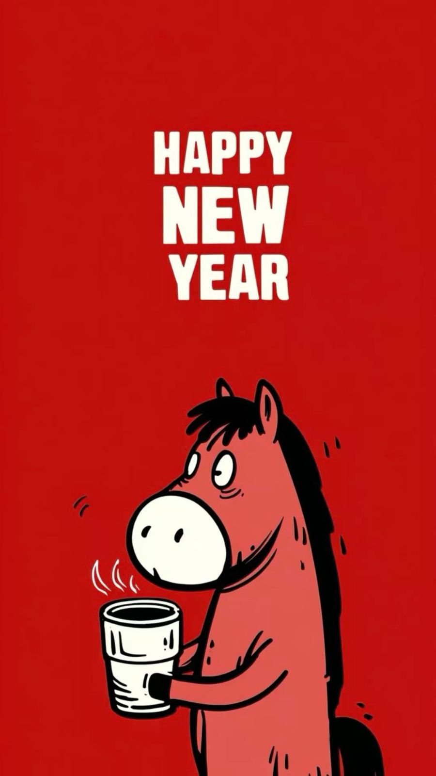 H&igrave;nh nền ch&uacute; ngựa cầm ly c&agrave; ph&ecirc; n&oacute;ng