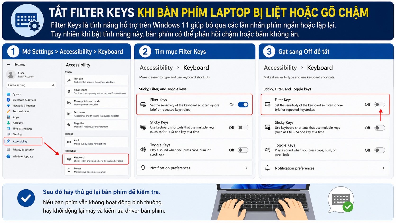 Tắt Filter Key Laptop Tắt Filter Key Laptop