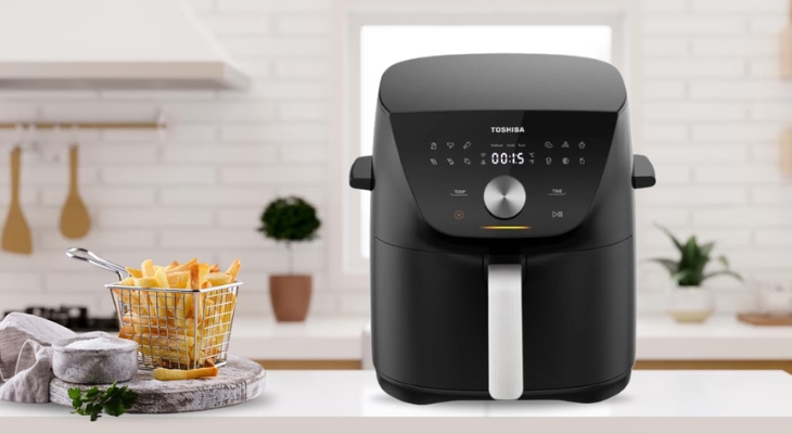 Nồi chiên không dầu TOSHIBA 7.4 lít AF-74CS1SRVN(H) có lớp vỏ bằng nhựa PP