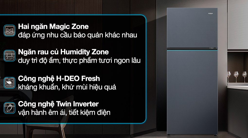 Tủ lạnh Aqua Inverter 455 lít AQR-T518FA(SL) trang bị công nghệ làm lạnh đa chiều giúp hơi lạnh được tỏa đều khắp mọi ngóc ngách trong tủ