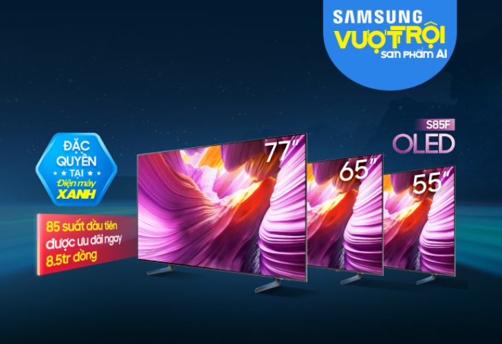 Tivi Samsung AI OLED S85F ra mắt vào năm 2025 với nhiều tính năng nâng tầm trải nghiệm giải trí