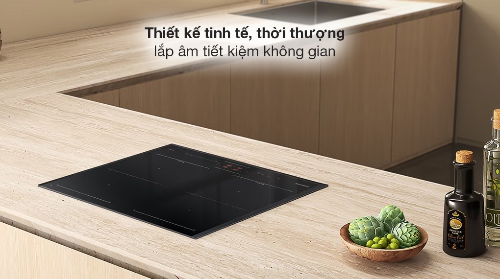 Bếp từ 4 vùng nấu Samsung NZ64B5066FK/SV có điều khiển cảm ứng trượt 15 mức nhiệt đáp ứng tốt nhu cầu sử dụng theo đa dạng về nhiệt độ