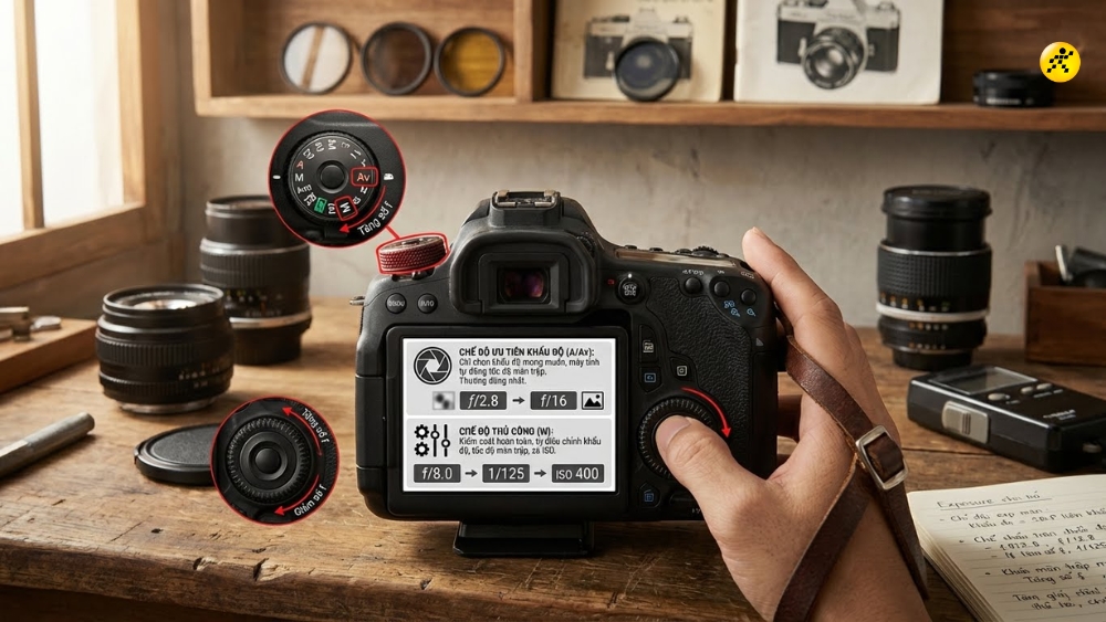 C&aacute;ch điều chỉnh khẩu độ tr&ecirc;n m&aacute;y ảnh