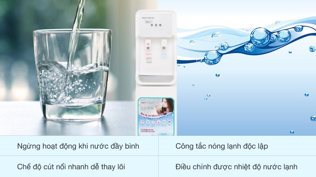 Máy lọc nước Korihome WPK-915 (imei) có nhiều tiện ích hỗ trợ đa dạng nhu cầu sử dụng