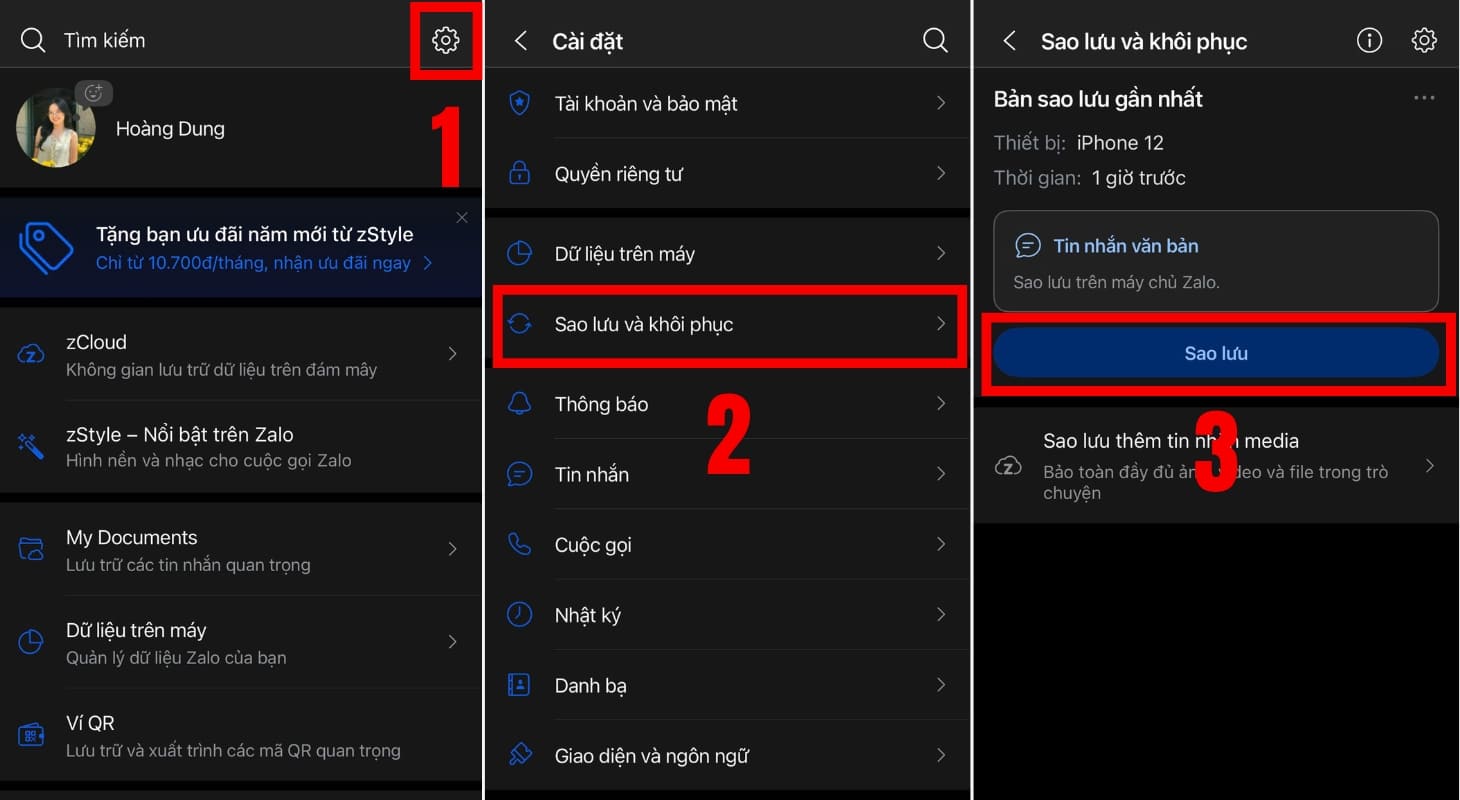 Cách sao lưu tin nhắn Zalo trên điện thoại