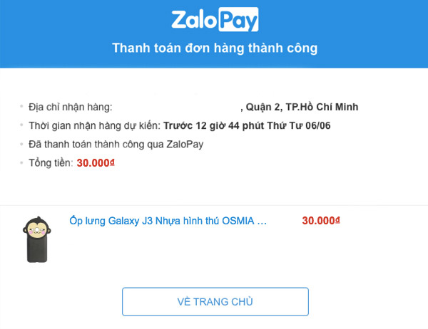 Xác nhận thanh toán