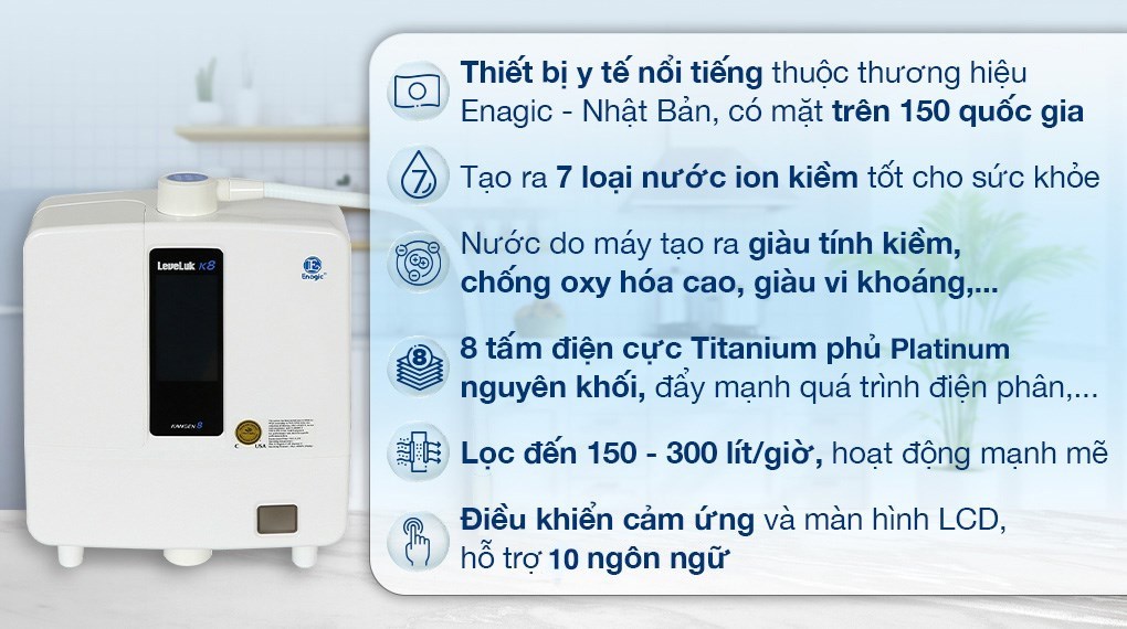 Kangen K8 nên được đặt cách tường khoảng 10cm để máy có thể hoạt động ổn định