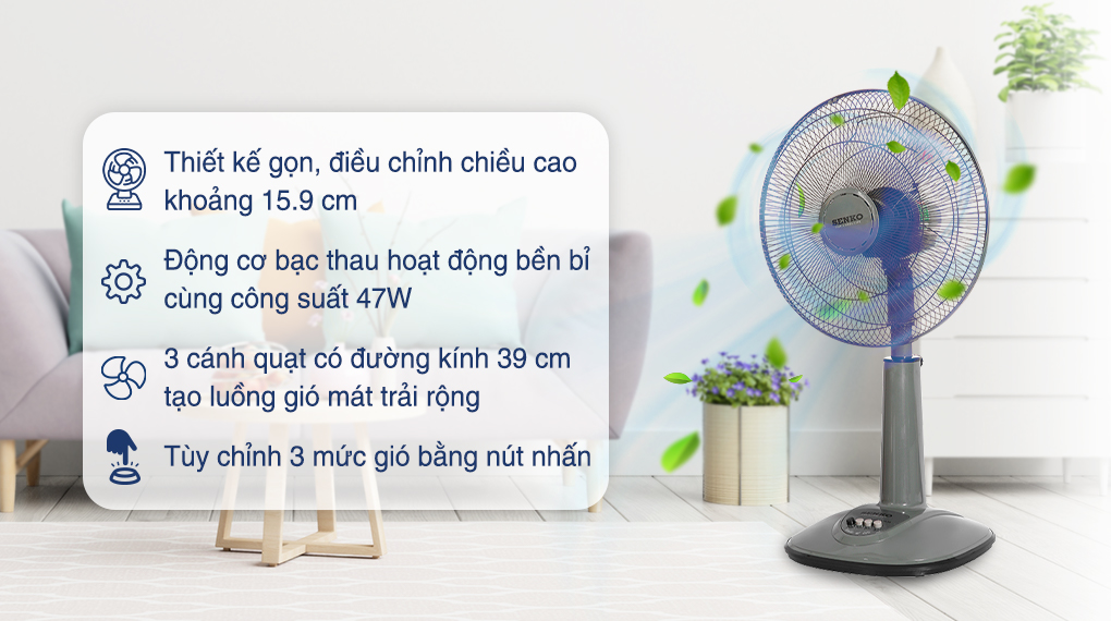 Ba mẹ nên đặt quạt lửng Senko 3 cánh L1638 47W xa chỗ con nằm để tránh bé chạm vào thiết bị