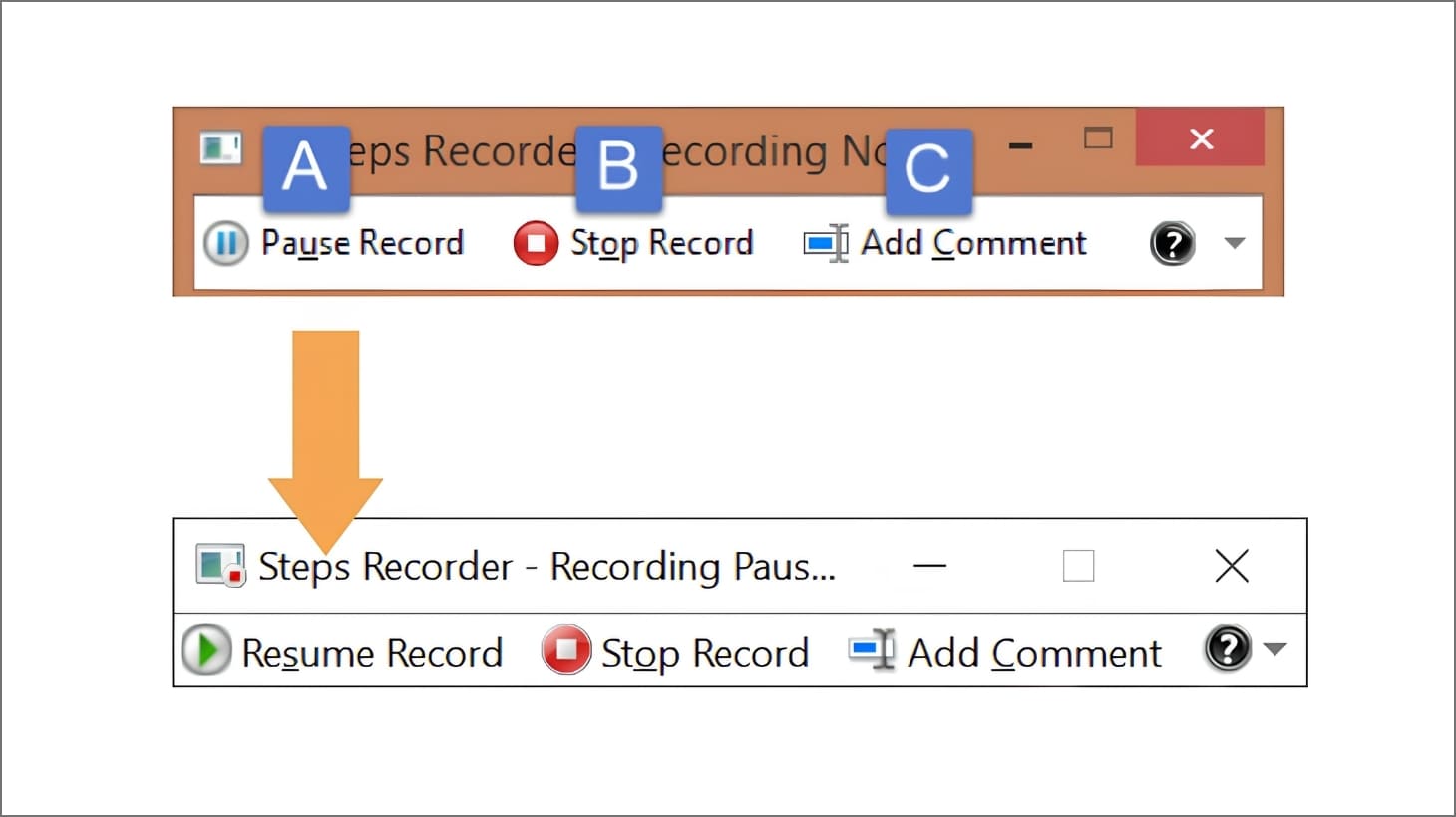Quay màn hình máy tính bằng Steps Recorder