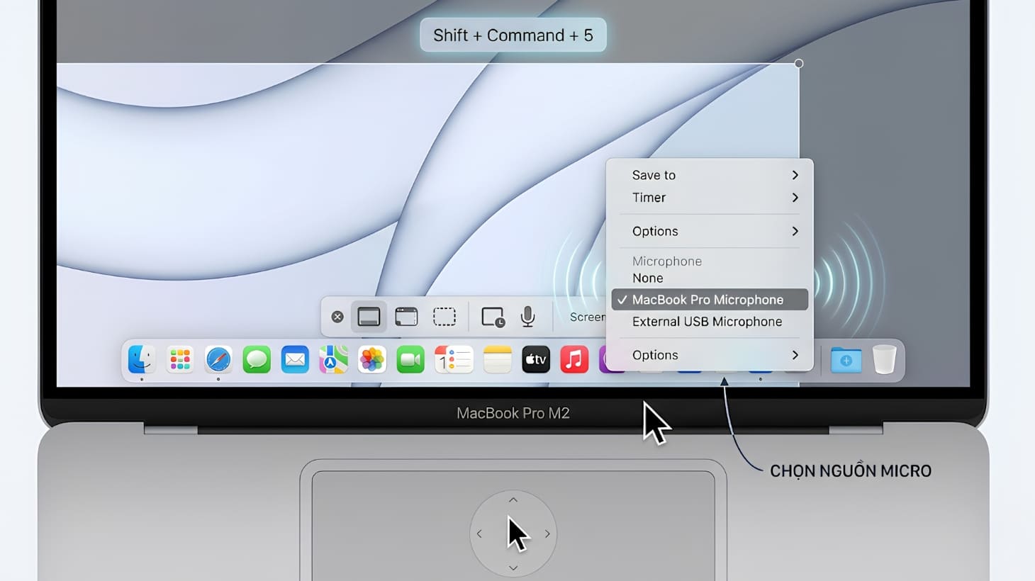Cách quay màn hình MacBook có tiếng