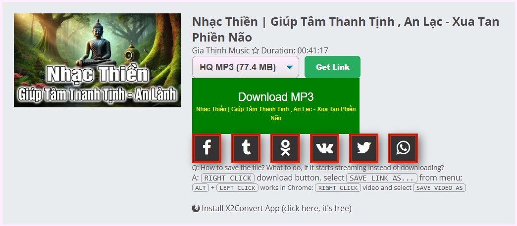 Chọn chất lượng, nhấn 