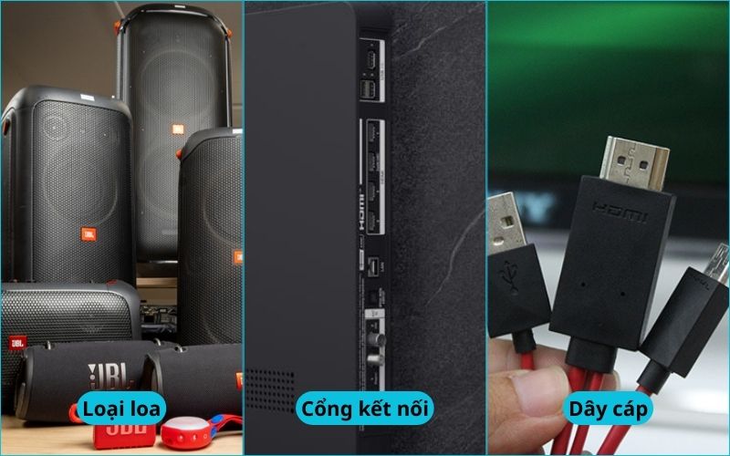 Xác định loại loa, kiểm tra cổng và chuẩn bị đúng dây cáp để kết nối tivi LG nhanh, chuẩn xác